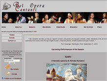 Tablet Screenshot of belcantanti.com